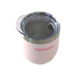 Mate C/ Tapa Trendy Acero Rosa Pastel 280Ml 16268 C/ Sticker